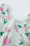 Фото #3 товара Комбинезон из рельефной ткани с цветочным принтом ZARA