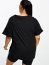 Фото #3 товара adidas Sportswear Plus Essential 3 Stripe t-shirt in black