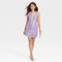 Women's Mini A-Line Dress - A New Day Purple Sequin S
