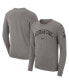 Фото #4 товара Men's Heather Gray Michigan State Spartans Arch 2-Hit Long Sleeve T-shirt