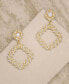 18K Gold Imitation Pearl Knocker Women's Earrings