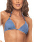 ფოტო #2 პროდუქტის Women's Tortoise Ring Triangle Bikini Top