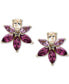 Multi-Gemstone Flower Stud Earrings (1-3/4 ct. t.w.) in 14k Gold