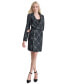 ფოტო #1 პროდუქტის Petite Plaid-Print Notch-Collar Blazer Dress