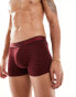 Boss Bodywear 24 Print trunk in dark red