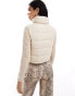 Фото #4 товара Stradivarius knitted sleeve padded jacket in beige