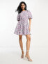 French Connection puff sleeve cotton mini dress in floral