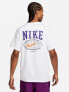 Фото #5 товара Nike Swoosh graphic backprint t-shirt in white