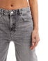 Фото #4 товара Pull&Bear comfort straight leg high rise jean in washed grey