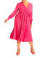 ფოტო #1 პროდუქტის Plus Size Knot Front Pleated Skirt Dress