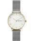 Women's Riis Three-Hand Silver-Tone Steel Mesh Watch, 36mm SKW2912