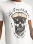 Jack & Jones Originals t-shirt with skull print in white