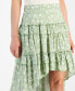 ფოტო #3 პროდუქტის Juniors' Tiered High-Low Ruffle Skirt