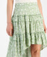 Фото #3 товара Juniors' Tiered High-Low Ruffle Skirt