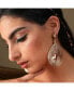 ფოტო #3 პროდუქტის Women's Beige Teardrop Drop Earrings