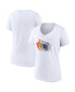 ფოტო #2 პროდუქტის Women's White WNBA Logowoman Pride V-Neck T-shirt