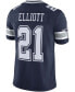 Фото #3 товара Men's Ezekiel Elliott Navy Dallas Cowboys Vapor Limited Jersey