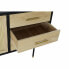Sideboard DKD Home Decor Black Golden Natural Rattan Pinewood 150 x 44 x 76 cm