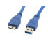 Фото #1 товара Универсальный кабель USB-MicroUSB Lanberg CA-US3M-10CC-0005-B Синий 50 cm (0,5 m)