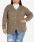 ფოტო #1 პროდუქტის Plus Size Amber Boucle Cardigan Sweater