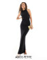 Фото #1 товара ASOS DESIGN Petite halter low back maxi dress in black