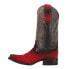 Ferrini Roughrider Embroidery Narrow Square Toe Cowboy Mens Red Casual Boots 14