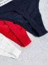 Tommy Hilfiger 3 pack thong in navy white and red