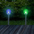 Фото #4 товара Уличное освещение Relaxdays Садовые солнечные лампы с изменением цвета 6 шт.