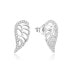 Charming silver earrings with zircons Angel wings AGUP707L
