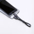 Płaski kabel przewód USB Iphone Lightning z uchwytem 2A 23CM czarny