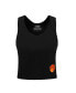 Фото #3 товара Women's Black Clemson Tigers Tonal Neutral Fitted Waist Length Racerback Tank Top