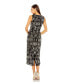 ფოტო #2 პროდუქტის Women's Abstract Beaded Sleeveless Midi Dress