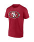 Фото #3 товара Men's Christian McCaffrey Scarlet San Francisco 49ers Player Icon Name and Number T-shirt