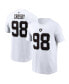 Фото #1 товара Men's Maxx Crosby White Las Vegas Raiders Player Name and Number T-shirt