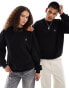 Фото #4 товара Dr Denim unisex Kenan heavyweight relaxed fit crew neck sweatshirt in black