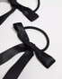 Фото #8 товара ASOS DESIGN pack of 2 hairbands with bow detail in black satin