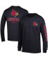 Фото #2 товара Men's Black Louisville Cardinals Team Stack Long Sleeve T-shirt