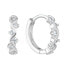 Фото #1 товара Silver round earrings with clear zircons 11244.1