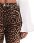 Miss Selfridge leopard print straight leg jean Леопардовый, W30 L32 - фото #2