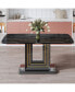Фото #1 товара Black marble dining table 63"x35.4"30"