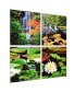 "Amazon'S Water Lilies" Frameless Free Floating Reverse Printed Tempered Glass Nature Scapes Wall Art, 20" x 20" x 0.2" Each