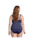 Топ для купальника Lands' End Plus Size DD-Cup Wrap Underwire Tankini, устойчивый к хлору Синий, 24W - фото #2