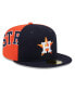 ფოტო #1 პროდუქტის Men's Navy/Orange Houston Astros Gameday Sideswipe 59FIFTY Fitted Hat