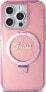 Guess Guess GUHMP15XHRSGSP iPhone 15 Pro Max 6.7" różowy/pink hardcase Ring Stand Script Glitter MagSafe