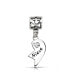 ფოტო #1 პროდუქტის Personalized BFF Ladybug Puzzle Two Piece Split Heart Shape Words Aunt Niece Dangle Bead Charm Oxidized .925 Sterling Silver Fits European Bracelet