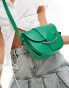 Glamorous crossbody saddle bag in bright green