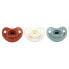 Comfy Silicone Pacifier, 0-6 Months, Earth Tones, 3 Pack