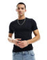 Фото #1 товара ASOS DESIGN essential muscle fit t-shirt with crew neck in black