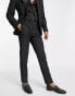 ASOS DESIGN slim tuxedo in black suit trousers