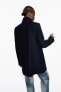 Фото #11 товара Двубортное пальто из смесовой шерсти с высоким воротником ZARA